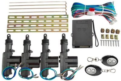 SET LOCK CENTRAL 4 DRIVING ACTUATORS + 2 REMOTE CONTROL  