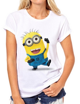 Damski T-shirt Koszulka MINIONKI LATO XXL 44