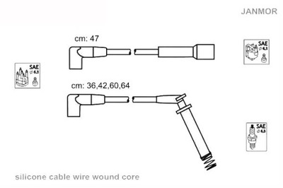 Janmor дроти запалювання kpl. фото №1