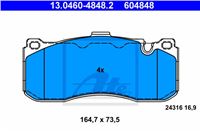 ATE TRINKELĖS STABDŽIŲ PRIEK. BMW 1 E82 07- 135I BMW 3 E90 04-/BMW 3 E91 