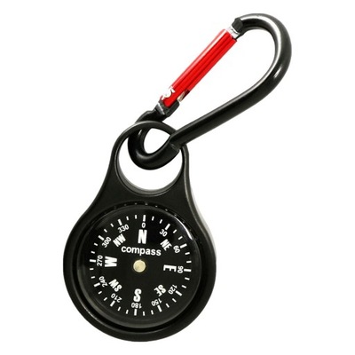 Compass Carabiner Clip Keychain Zinc Alloy Handheld Compass Pocket Compass