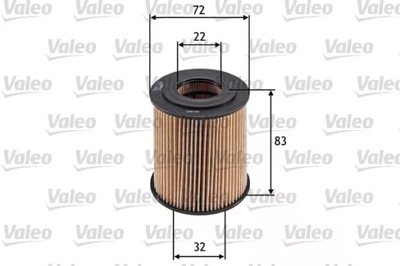 VALEO 586542 ФИЛЬТР МАСЛА ВКЛАДЫШ