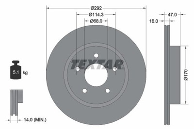 2X ДИСК ТОРМОЗНОЙ NISSAN ЗАД X-TRAIL 1,6 DCI 13- 92278103