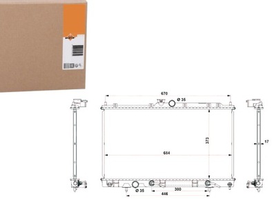 РАДИАТОР ДВИГАТЕЛЯ NRF MR571798 MR968858 140068N 8M