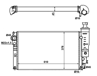 AUŠINTUVAS VANDENS PEUGEOT 405 92- NRF 58889 