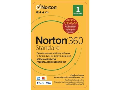 Antywirus NORTON 360 Standard 10GB 1 URZĄDZENIE