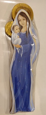 Madonna, Obraz na drewnie ręcznie malowany