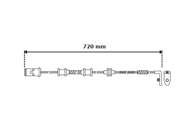 TOMEX BRAKES ДАТЧИК ZUŻYCIA КОЛОДОК ТОРМОЗНЫХ OPEL ASTRA G 98-04