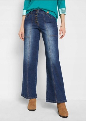 Bonprix SPODNIE JEANSOWE DZWONY 40