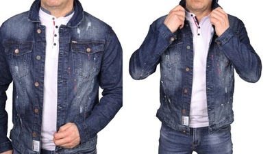 Kurtka męska jeansowa katana granatowa jeans M