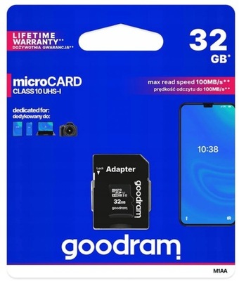 Karta MICROSD 32 GB do kamery samochodowej XX4