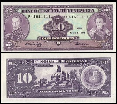 Wenezuela 10 Bolivares 1995 P-61 UNC