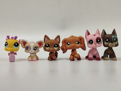 LPS Littlest Pet Shop koty&pies 6szt