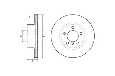 DELPHI DISKĄ STABDŽIŲ 2SZT. PRIEK. BMW 1 F20 1 F21 3 F30 F80 3 F31 3 