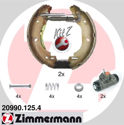 ZIMMERMANN 20990.125.4 KOMPLEKTAS APKABŲ STABDŽIŲ 