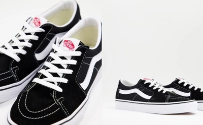 VANS SK8-LOW TRAMPKI CZARNE SZNUROWANE 38 AS8