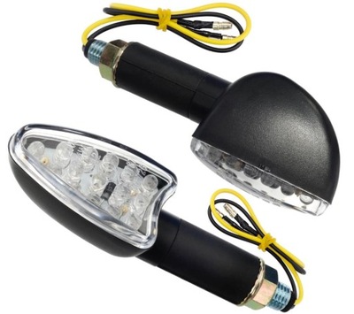 LUZ DIRECCIONAL DERECHA + IZQUIERDO DIODO LUMINOSO LED MRT-001 (15 DIOD) NEGRAS (Z HOMOLOGACJA)  