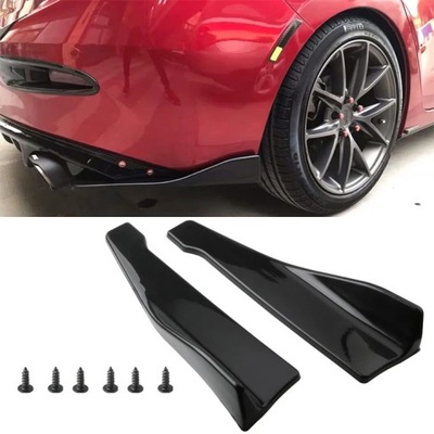 UNIVERSAL 48CM LENGTH CAR SIDE SKIRT BUMPER SPOILER SPLITTER PROTECT~53908  