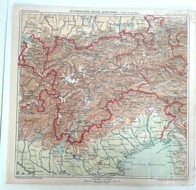 mapa Austryackie kraje alpejskie cz zach 1898r SPK