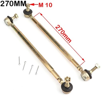 1pair 200MM-270MM M10 Steering Shaft Tie Rod with Tie Rod Ball Joint~65043 