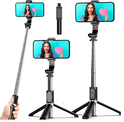 SELFIE-STICK KIJEK DO TELEFONU SOLIDNY STATYW BLUE Kijek Statyw Bluetooth