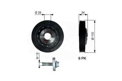 Gates tvd1113a шкив, wał коленчатый фото №1