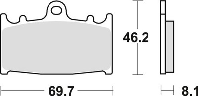 TRW LUCAS TRINKELĖS STABDŽIŲ KH158 ORGANIC KAWASAKI ZZR 600 90-05, ZXR 750 