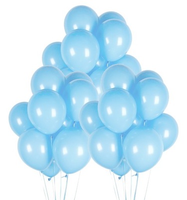 Balony lateksowe 30 szt niebieskie błękitne 5 cali