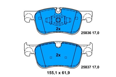 ATE ZAPATAS DE FRENADO PARTE DELANTERA CITROEN C4 GRAND PICASSO II C4 PICASSO II  