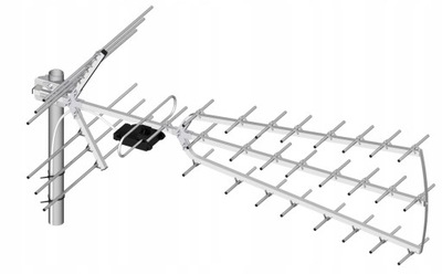 Najmocniejsza ANTENA DVB-T ZE WZMACNIACZEM do47dBi