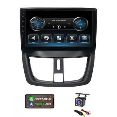 RADIO 2DIN ANDROID12 PEUGEOT 207 6GB 128GB GPS FM  