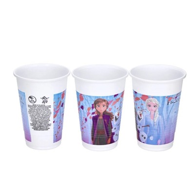 Kubki plastikowe jednorazowe Frozen z Anną i Elsą