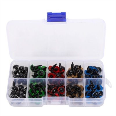 100 SZT. OCZY MASKOTEK ZABAWEK ZACISKOWE 10MM