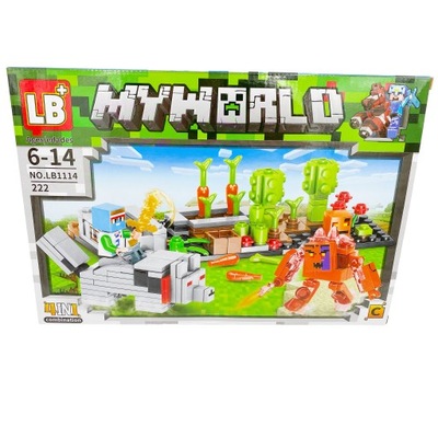 Klocki Dla Dzieci Minecraft MyWorld 222 Elementy LB1114C wielokolorowy