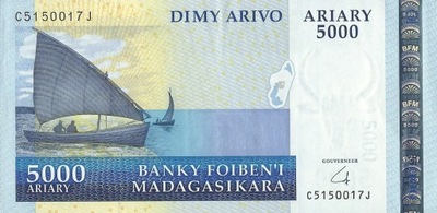 Madagaskar - 5000 Ariary - 2007 - P91b - St.2