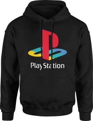 MĘSKA BLUZA Z KAPTUREM PLAYSTATION PS PS5 ROZM M DRESOWA NADRUK Z NADRUKIEM