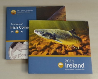 Irlandia - zestaw monet Euro - 2011 rok - 8 monet w blistrze
