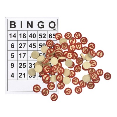 40 szt. Klasyczne rosyjskie karty do gry Bingo 75 numerów żetonów Dziecięca impreza rodzinna