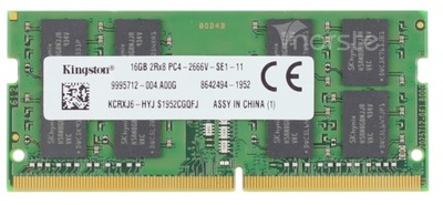 16GB 2666 KINGSTON PC4-2666V KCRXJ6-HYJ 9995712-004.A00G PAMIĘĆ RAM DDR4
