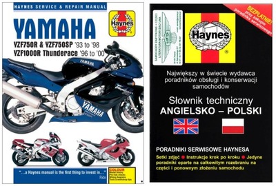 Yamaha YZF750R YZF750SP YZF1000R Thunderace 1993-2000 instrukcj +GRATIS 24h 