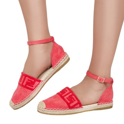 CZERWONE ESPADRYLE DAMSKIE LOMERTA 40