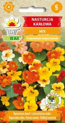 Trpasličí nasturtium - Semená Jedlé Kvety s vysokým obsahom vitamínu C