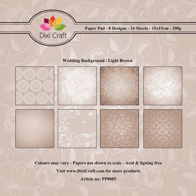 Papiery Dixi 15x15cm Wedding Background Brown