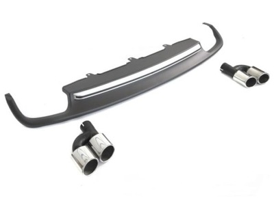 Диффузор do audi a6 c7 11-14 silver sport s style фото №1