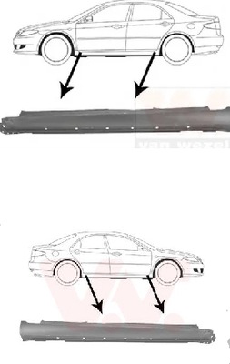 Порог пороги le+pr mazda 6 gg/gy 02-07 оцинковка фото №1