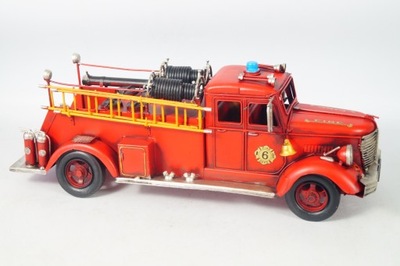 Wóz strażacki metalowy model pojazd straż pożarny