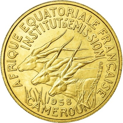 Moneta, Kamerun, 25 Francs, 1958, Paris, MS(65-70)