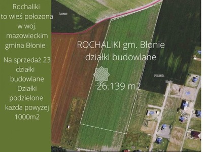 Działka, Rochaliki, Błonie (gm.), 1033 m²