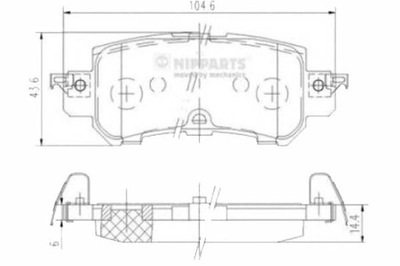 NIPPARTS ZAPATAS DE FRENADO PARTE TRASERA MAZDA CX-5 2.0 NIPPA  