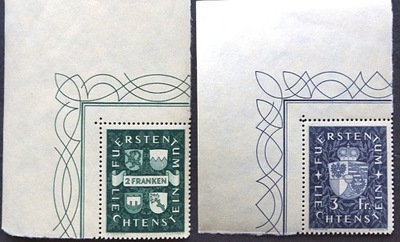 LIECHTENSTEIN - 1939 - HERBY - ŻÓŁTY KATON